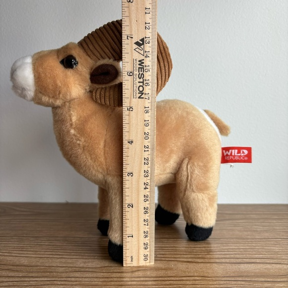 Wild Republic 7.5” Bighorn Sheep Ram Brown Tan Cute Plush Stuffed Animal Toy - Picture 7 of 7